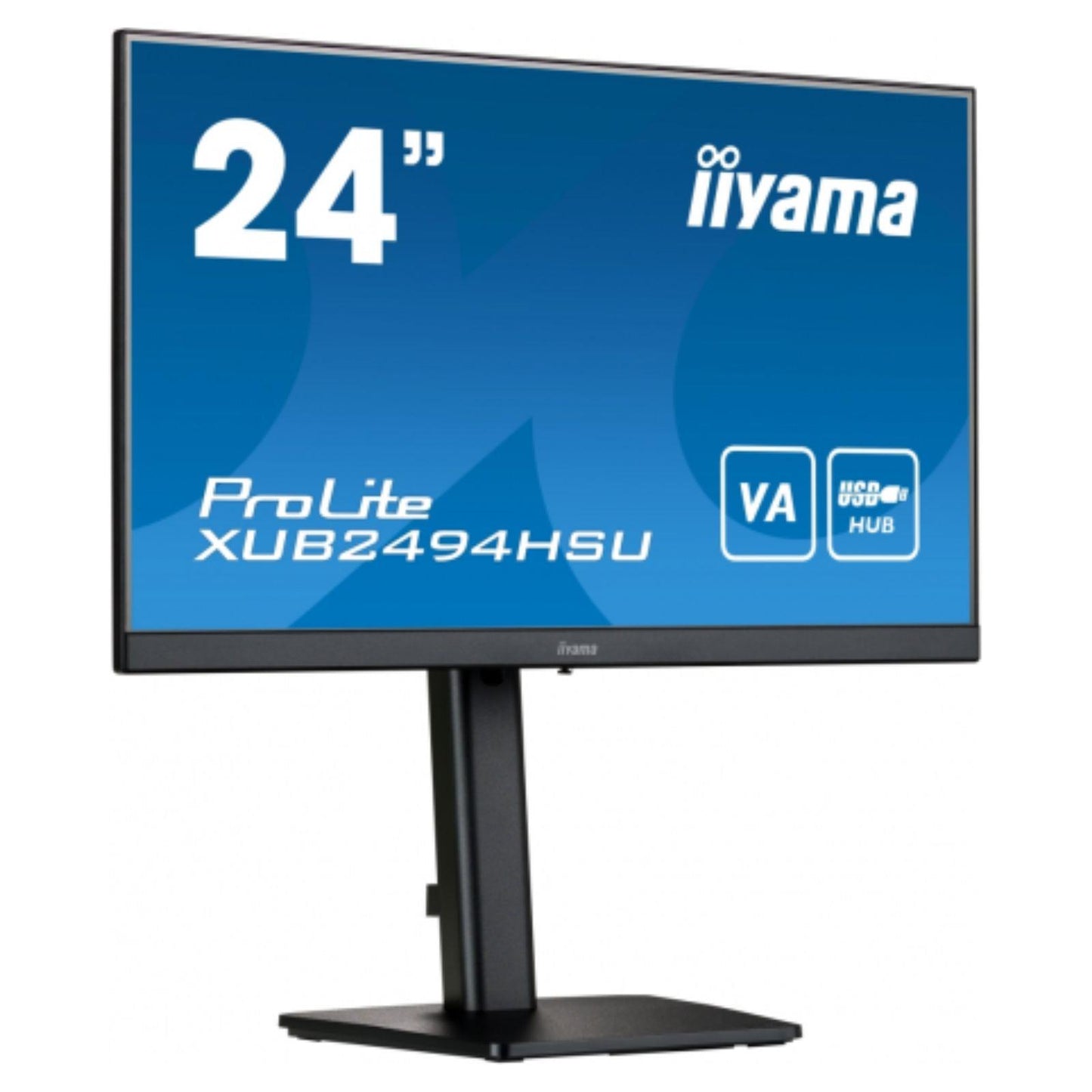 IIYAMA XUB2494HSU 24" FHD 1920X1080 IPS LED MONITOR VGA DVI HDMI PORT / WITHOUT STAND     -  GOOD REFURBISHED