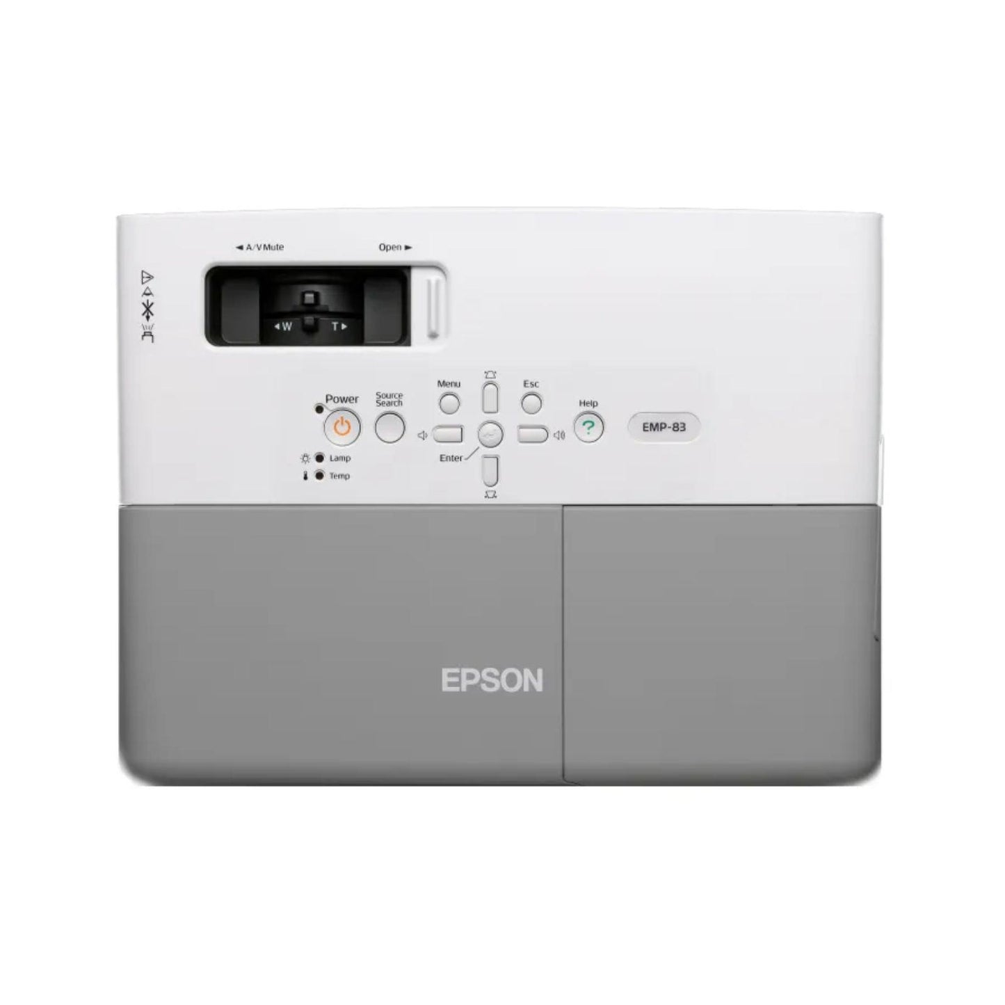EPSON EMP-83H LCD PROJECTOR 2200 LUMENS XGA RJ45 NETWORK PORT MULTIMEDIA HD - GOOD - REFURBISHED