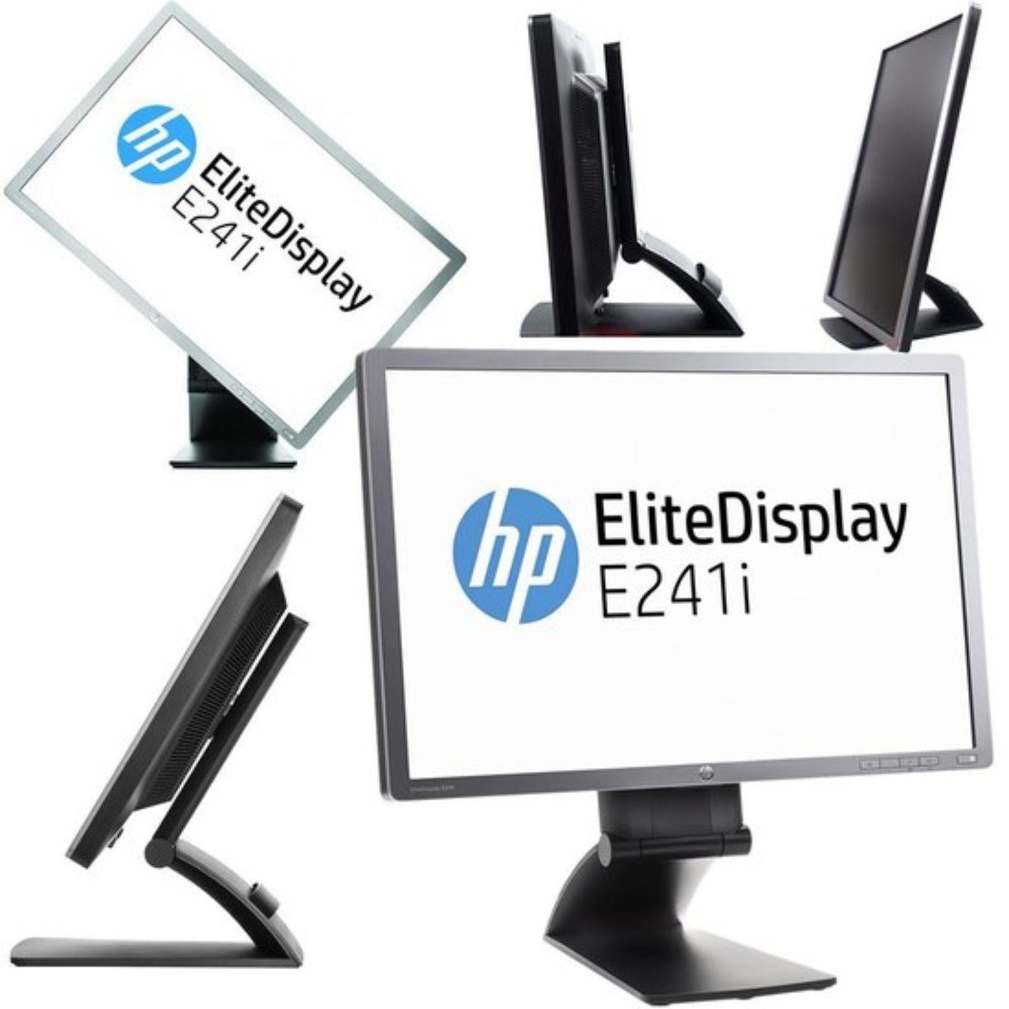 HP ELITEDISPLAY E241i 24" WUXGA 1920X1200 IPS LED MONITOR DP VGA DVI / NO STAND MONITOR FOR HOME & OFFICE USE  -  GOOD REFURBISHED