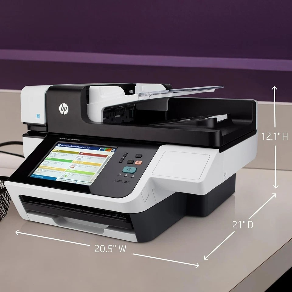 HP 8500 DIGITAL SENDER FLOW 8500FN1 A4 DOCUMENT COLOR WORKSTATION FAST SCANNER   -     GOOD - REFURBISHED