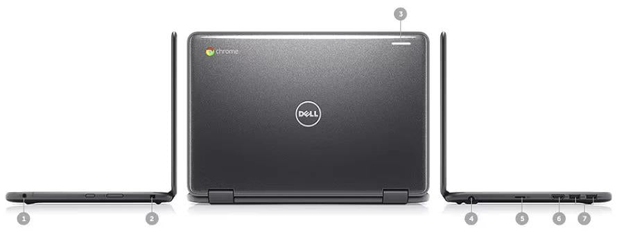 DELL CHROMEBOOK 3189 CHROME OS INTEL CELERON 2IN1 32GB SSD 11" HD WEBCAM TOUCH