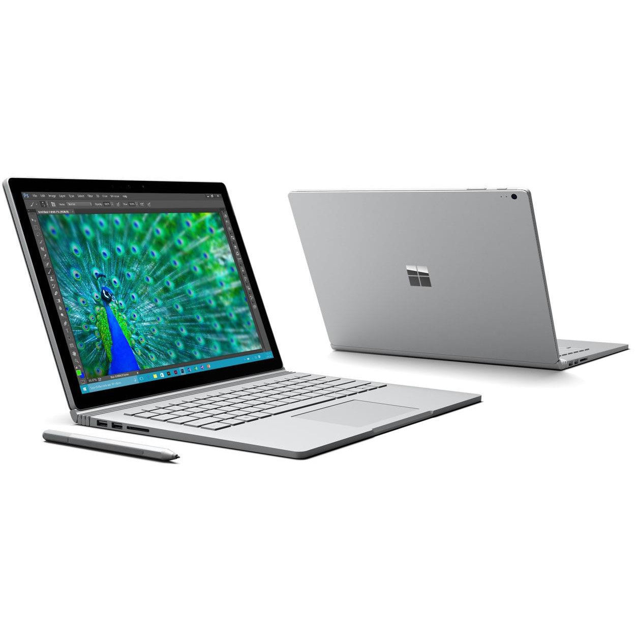 MICROSOFT SURFACE BOOK 2 IN 1 13.5" WINDOWS 11 LAPTOP INTEL I5 8GB RAM 128GB SSD QHD+/3K WEBCAM, BACKLIT, TOUCHSCREEN, BT, WIFI - GOOD - REFURBISHED