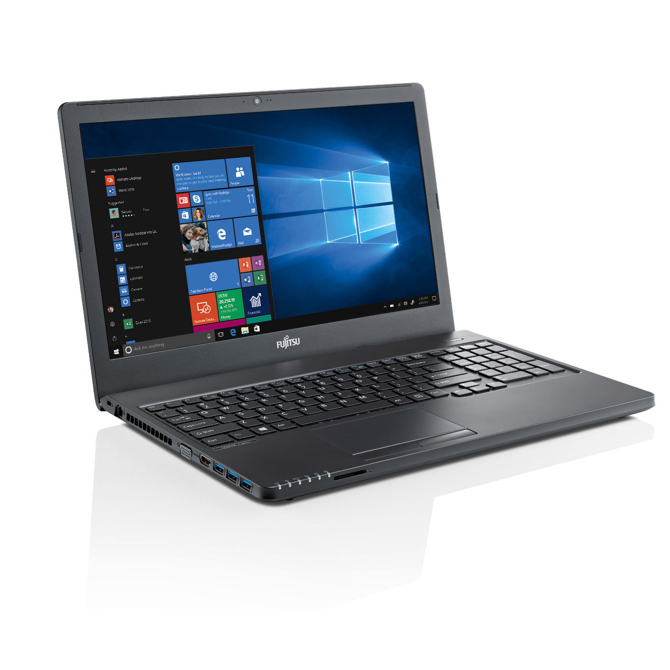 Fujitsu Lifebook A357 15" Windows 11 Laptop Intel I5 8GB RAM 128GB SSD HD Webcam, Optical Drive, BT, Wifi – Very Good – Refurbished