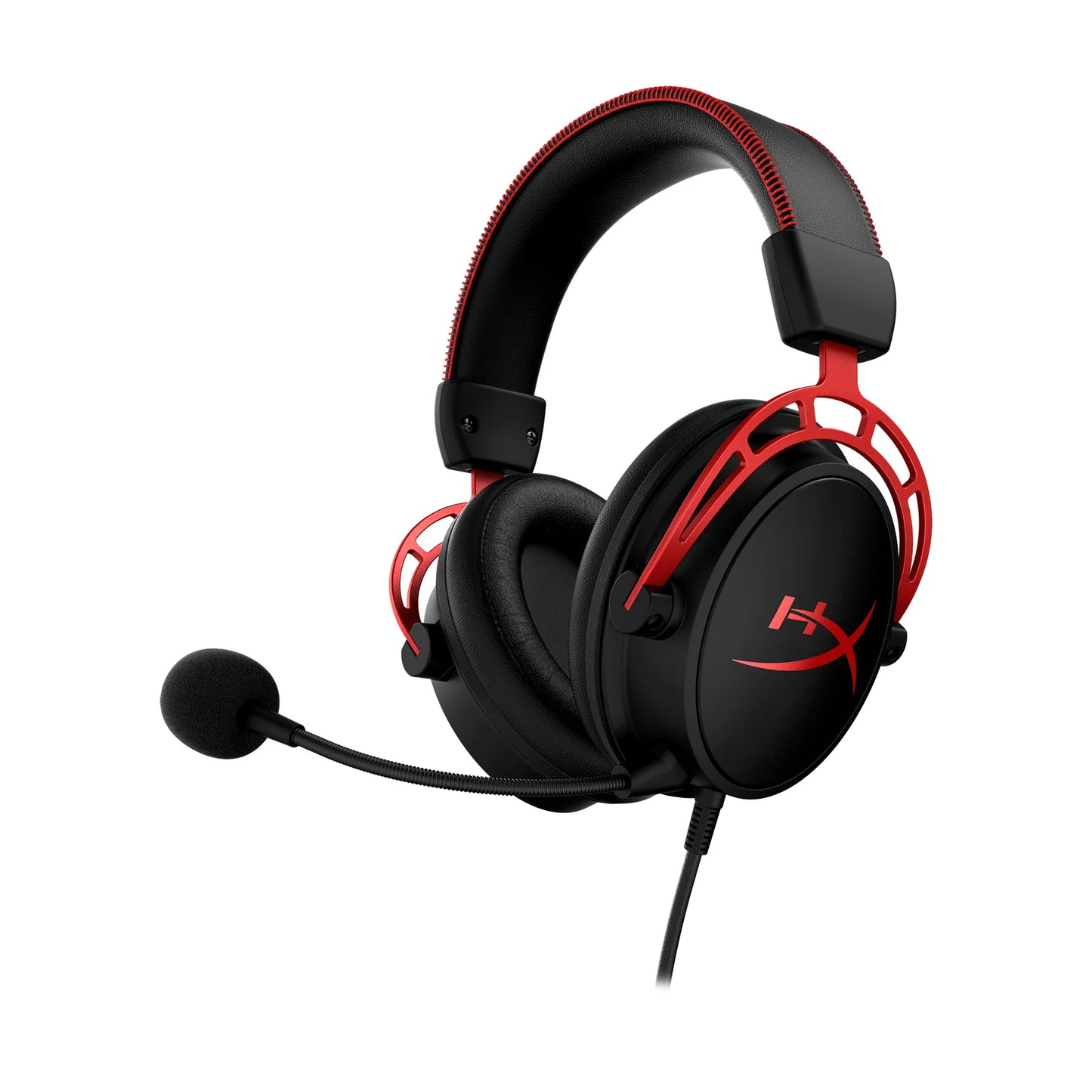HyperX Cloud Alpha Red Gaming Headset | Premium Wired Stereo Sound with Dual Chamber Drivers