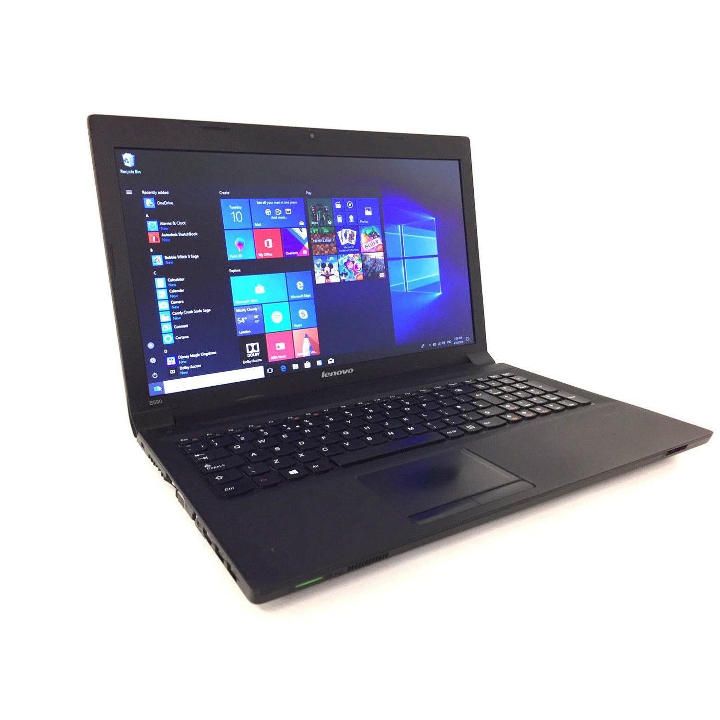 Lenovo B590 Windows 11 Laptop Intel I3 8GB RAM 500GB Storage 15" HD Webcam, BT, Wifi, Optical Drive - Very Good - Refurbished
