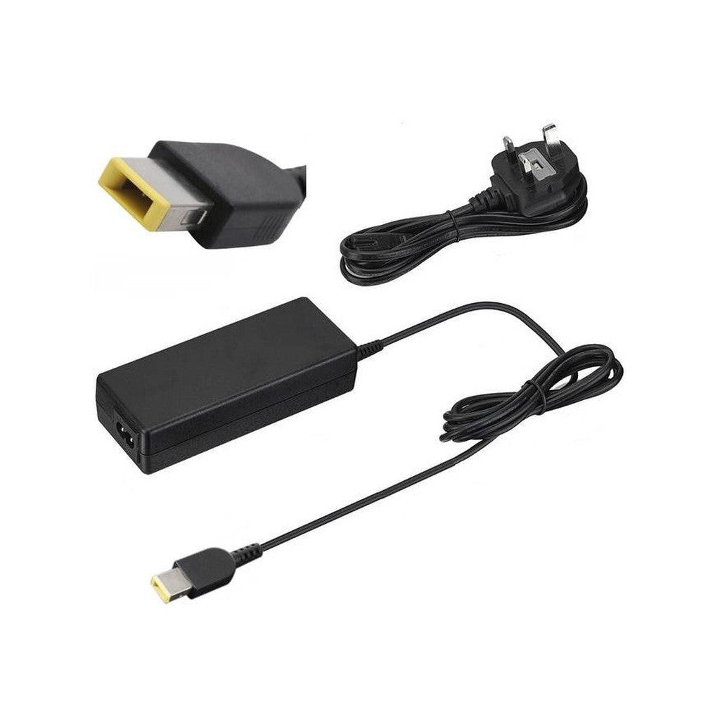LENOVO LAPTOP CHARGER 20V - 3.25A, 65W RECTANGLE TIP WITH POWER LEAD UK