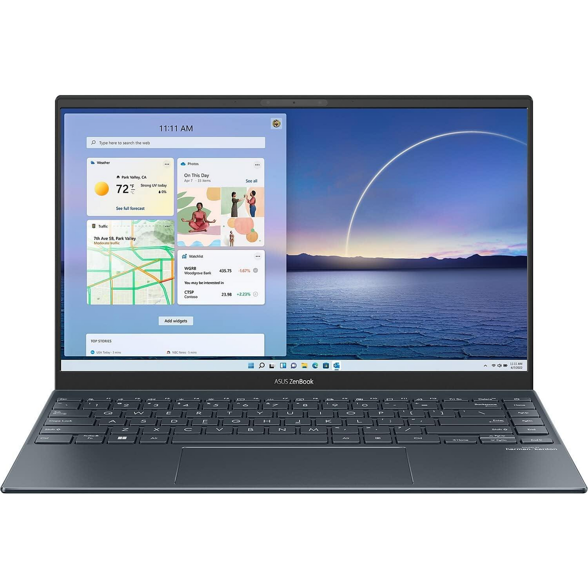 Asus ZenBook UX425E Windows 11 Laptop Intel i7 16GB RAM 500GB SSD 14" FHD Webcam WiFi BT - Very Good - Refurbished