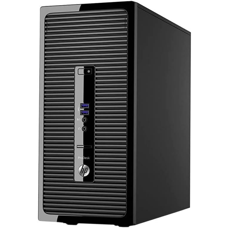HP ProDesk 400 G3 MT Windows 11 Desktop PC Intel i5 8GB RAM 128GB SSD Tower DisplayPort VGA USB 3.0 USB 2.0 - Good Refurbished