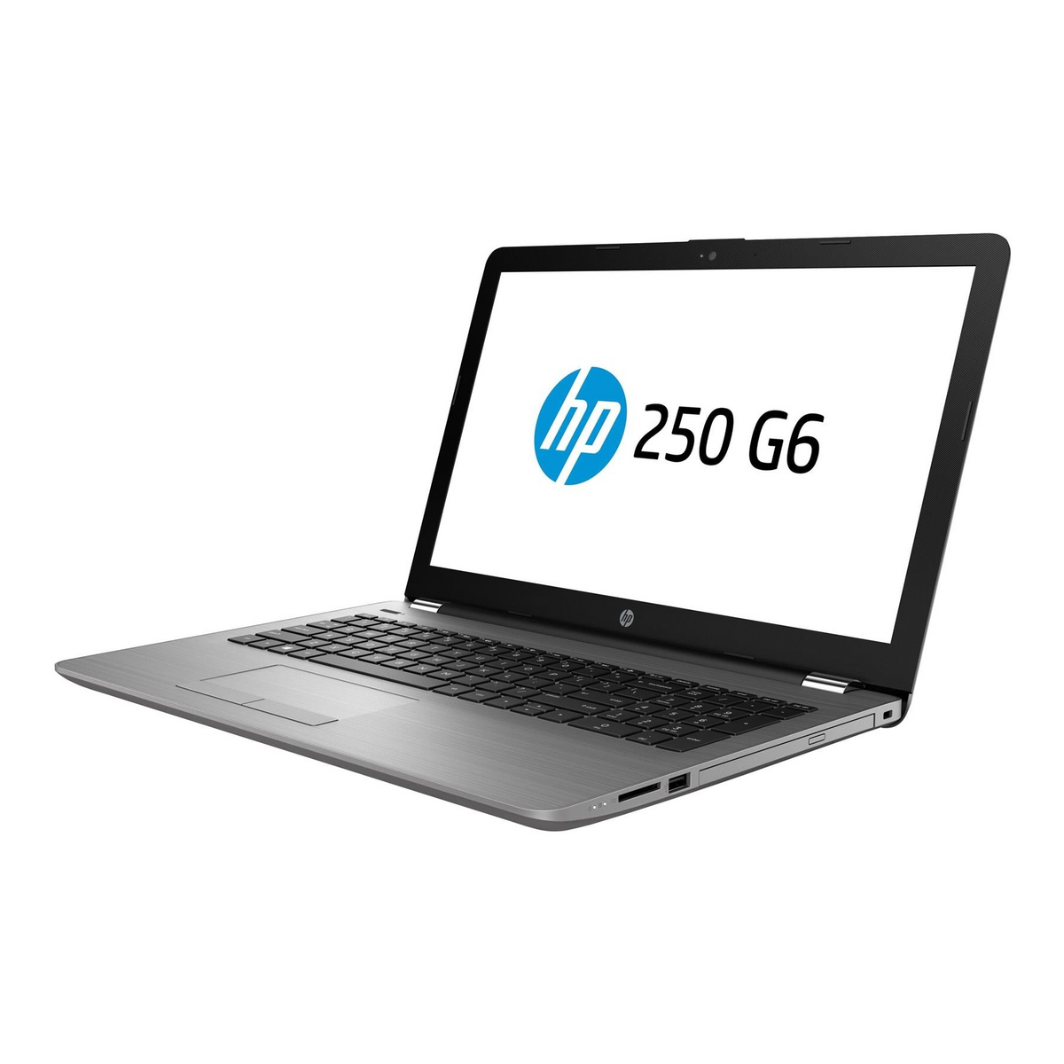 HP 250 G6 Windows 11 Laptop Intel i5 8GB RAM 128GB SSD 15" HD Webcam DVD BT WiFi Silver Colour - Good - Refurbished