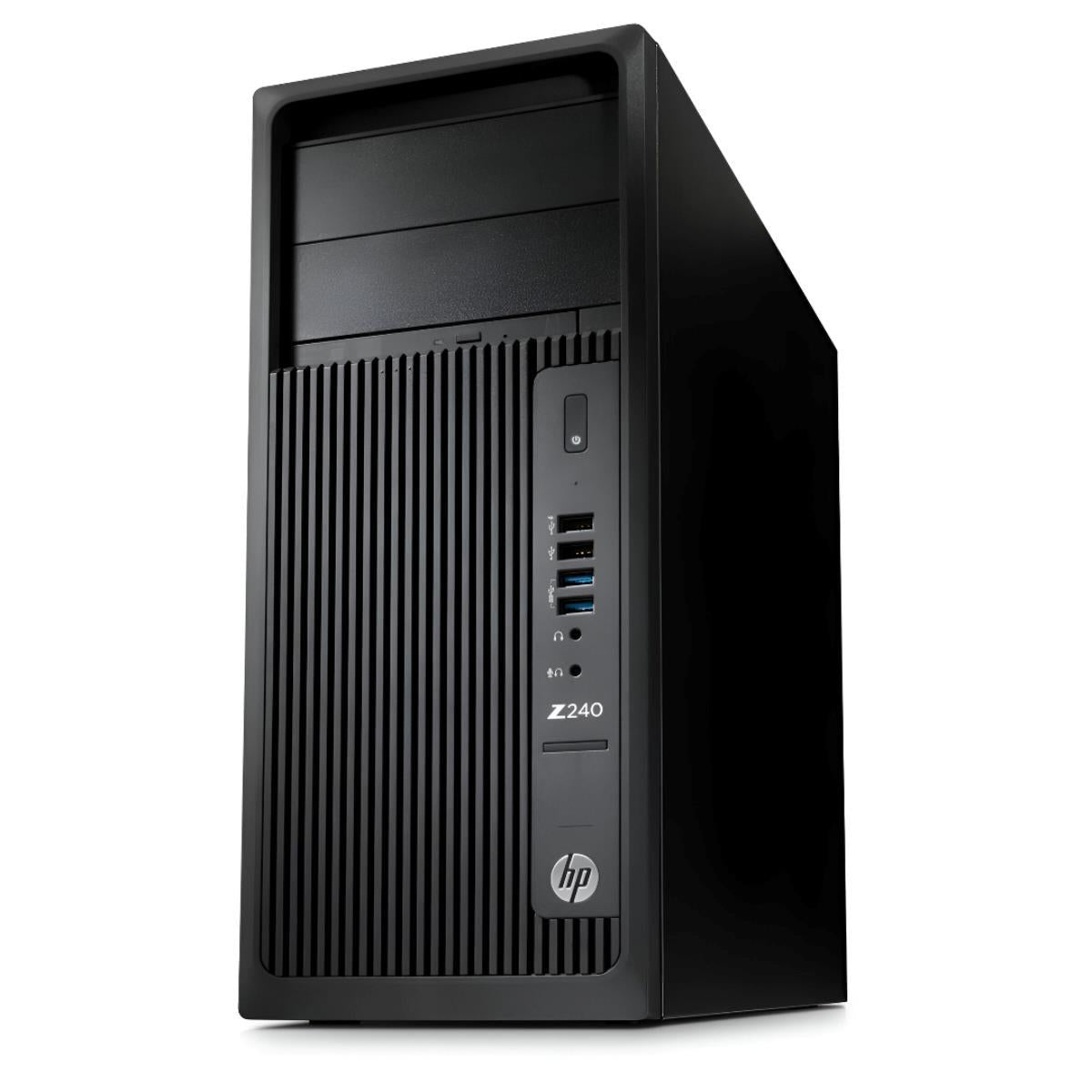 HP Z240 Workstation Tower Windows 11 Desktop PC Intel Core i5 8GB RAM 1TB Storage DisplayPort, USB 3.0 - Good Refurbished
