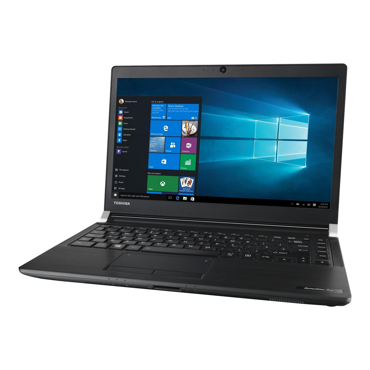 Toshiba Satellite Pro A30-C Windows 11 Laptop Intel i5 128GB SSD 14" HD Webcam DVD BT WiFi - Very Good - Refurbished