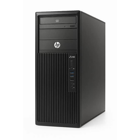 HP Z240 Workstation Tower Windows 11 Desktop PC Intel Core i5 8GB RAM 1TB Storage DisplayPort, USB 3.0 - Good Refurbished