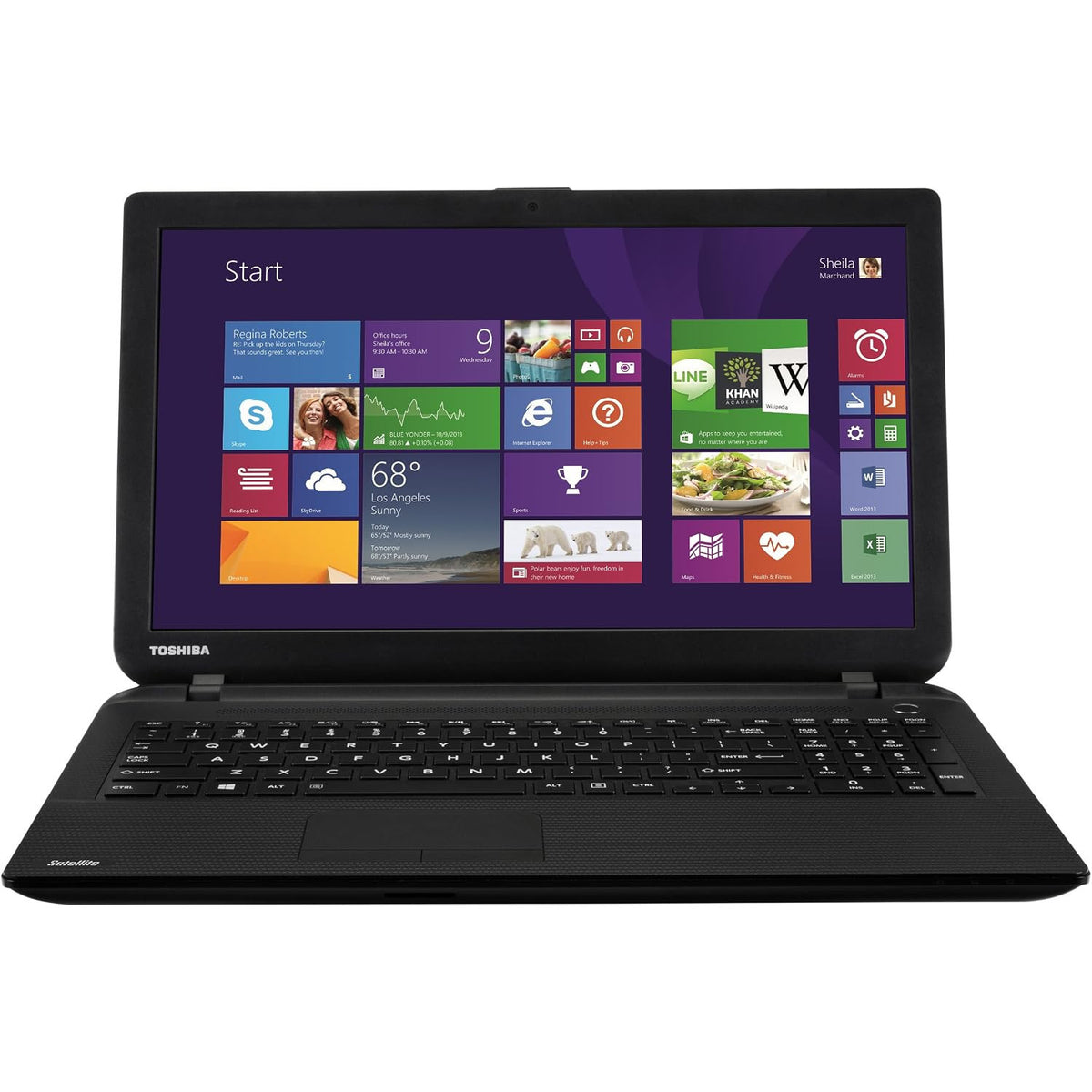 Toshiba Satellite Pro C50-B Windows 11 Laptop Intel Pentium 8GB RAM 500GB Storage 15" HD Webcam BT DVD - Good Refurbished