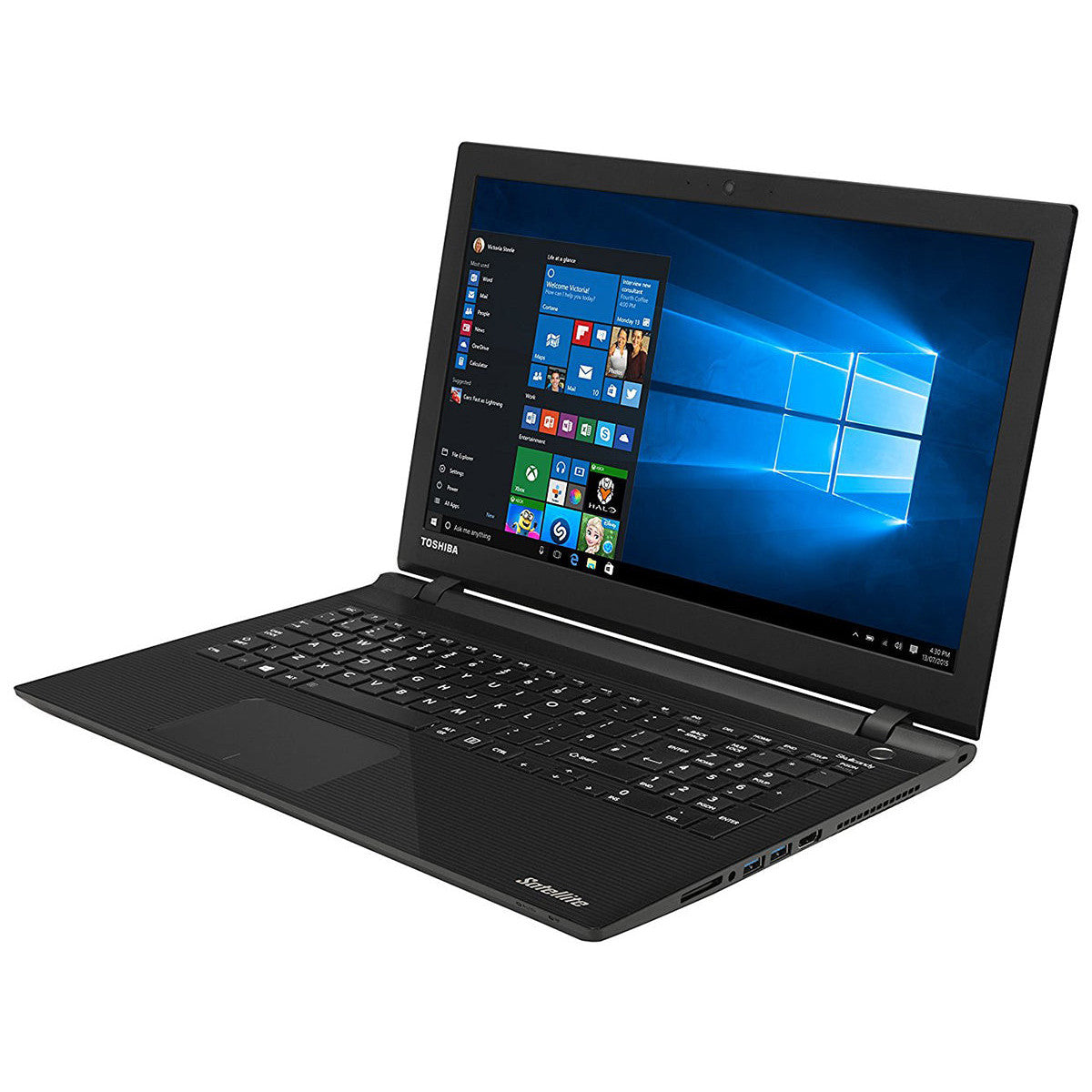 Toshiba Satellite L50-G-13F Windows 11 Laptop Intel I5 16GB RAM 256GB SSD 15" FHD Webcam, BT, Wifi - Very Good - Refurbished