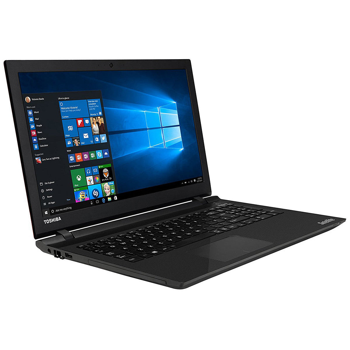 Toshiba Satellite L50-G-13F Windows 11 Laptop Intel I5 16GB RAM 256GB SSD 15" FHD Webcam, BT, Wifi - Very Good - Refurbished