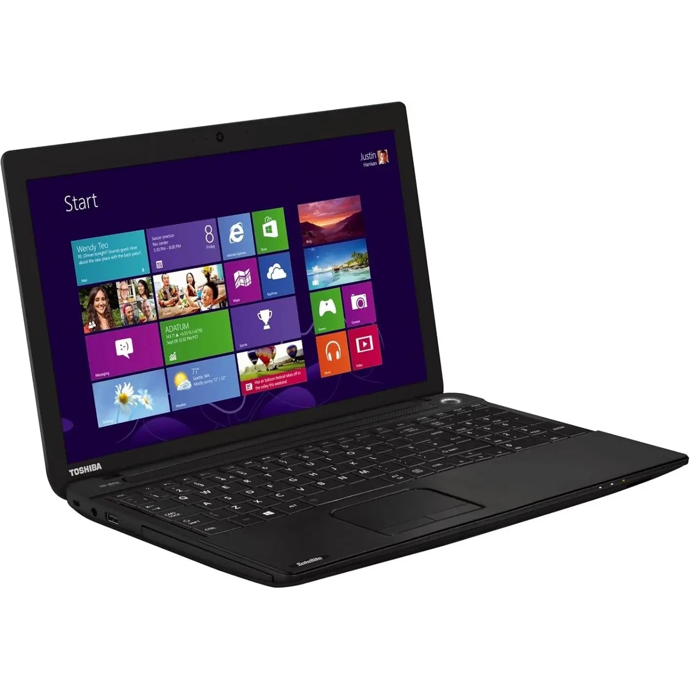 Toshiba Satellite Pro C50-A-1E4 Windows 11 15" Core I5 8GB RAM 500GB Storage HD Webcam, DVD, Wifi, BT  - Very Good – Refurbished
